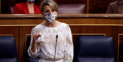 La ministra de Trabajo y vicepresidenta tercera, Yolanda Díaz.