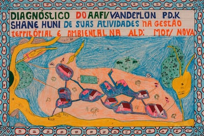 Los mapas indígenas hermanan estética y política, entre las comunidades de Acre.
