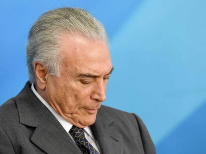 O presidente Michel Temer, nesta ter&ccedil;a.