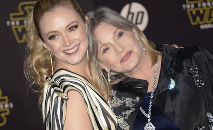 Billie Lourd y Carrie Fisher, en el estreno de &#039;Star Wars&#039; en 2015.