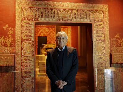 Enrique Florescano en el Museo Nacional de Antropología, el 22 de noviembre de 2021 en Ciudad de México.