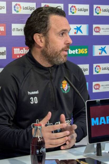 Sergio, durante la rueda de prensa previa al partido ante el Madrid.