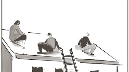 El Roto: refugiados en los tejados