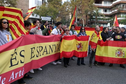 Manifestació de l'ultradreta a Barcelona.