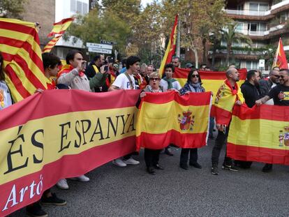 Manifestaci&oacute; de l&#039;ultradreta a Barcelona.