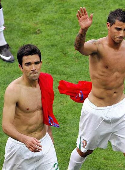 Deco y Ronaldo en el partido de Portugal ante la República Checa