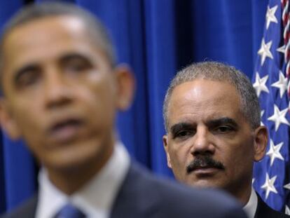 El fiscal general Eric y el presidente Barack Obama