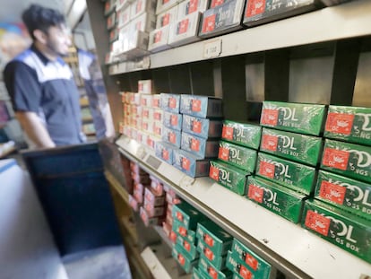 Packets of menthol cigarettes at a store in San Francisco.