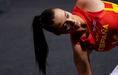 Retrato de Raquel Carrera, pívot de la selección española. Federación Española de Baloncesto - Alberto Nevado