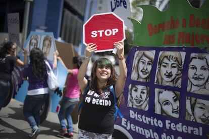 Manifestación por la despenalización del aborto en la capital.