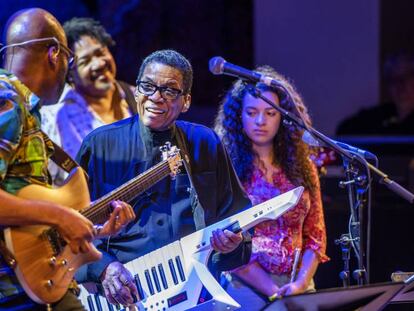 Herbie Hancock, durante su actuación en el Palau de la Música.