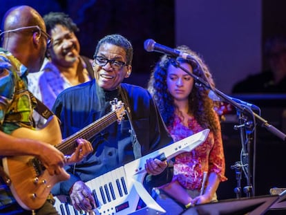 Herbie Hancock, durante su actuación en el Palau de la Música.