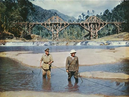 El tinent coronel Nicholson (Alec Guinness) i el coronel Saito (Sessue Hayakawa) en el clímax de 'El pont sobre el riu Kwai', de David Lean.