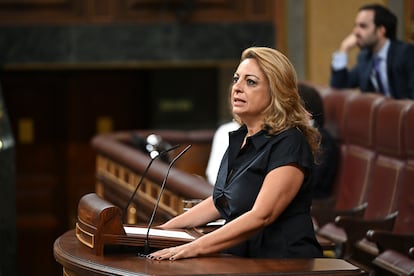 La diputada de Coalición Canaria, Cristina Valido, este jueves en el Congreso.   