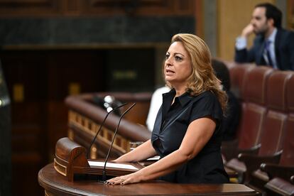 La diputada de Coalición Canaria, Cristina Valido, este jueves en el Congreso.   