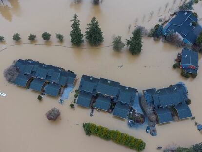 Inundaciones en enero tras unas lluvias torrenciales en Chehalis, Washington (Estados Unidos).