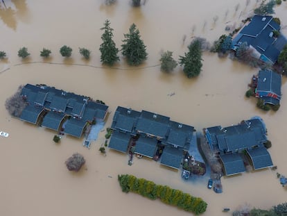 Inundaciones en enero tras unas lluvias torrenciales en Chehalis, Washington (Estados Unidos).