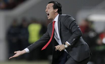 Emery, durante el partido contra el Shakhtar.