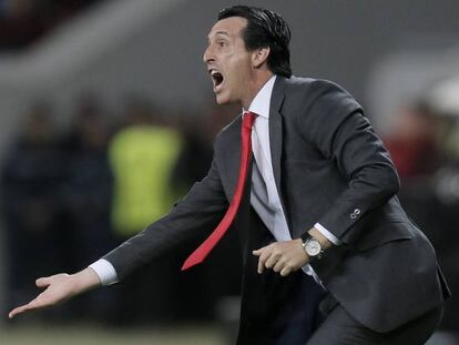 Emery, durante el partido contra el Shakhtar.