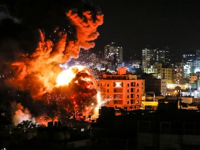 Bombardeo israelí contra objetivos de Hamás en la Franja de Gaza