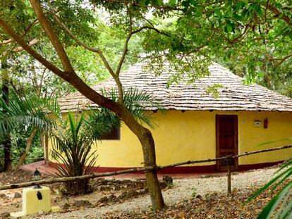 Un bungaló de Orange Parque Hotel, en Guinea.Bisáu.