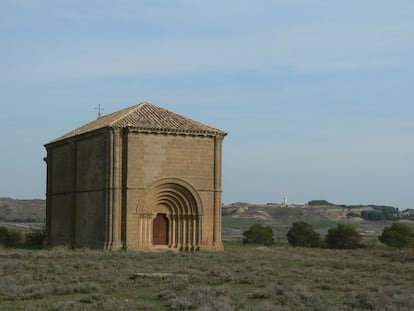 Ermita del antiguo monasterio de Puilampa, en Sádaba (Zaragoza).