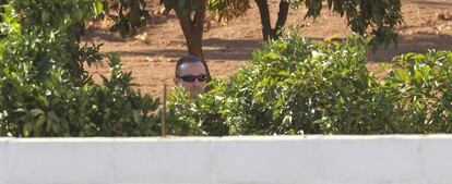 El acusado José Bretón, en la finca de Las Quemadillas, en Córdoba.