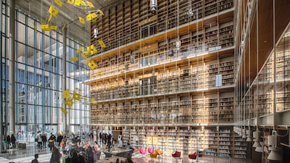 La biblioteca del Stavros Niarchos Foundation Cultural Center, en Atenas. 