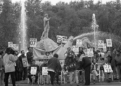 Manifestación por el 0,7% en Madrid en 1995.