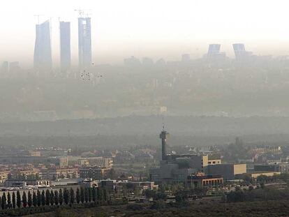 Imagen de la contaminación sobre Madrid
