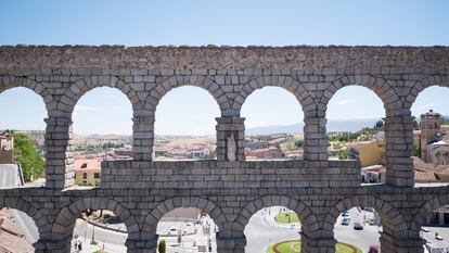 A closer view of  Segovia's Aqueduct. (National Geographic)