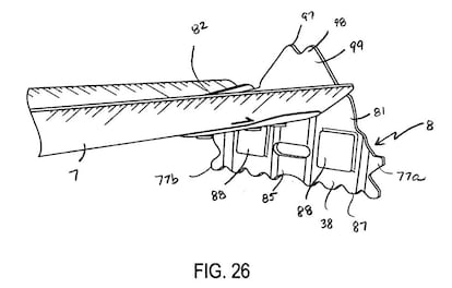 Extremo dentado para cinta métrica para facilitar la marca en las mediciones, de Dan DeLaRosa y Glenn Robinson (2010). |