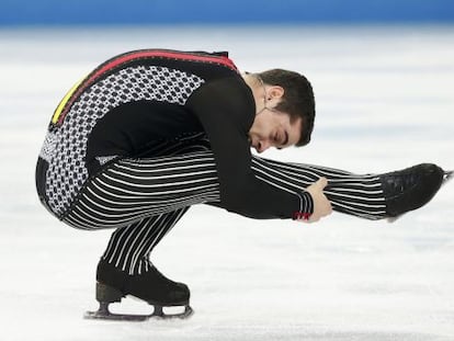 Javier Fernandez, durante su programa corto. 