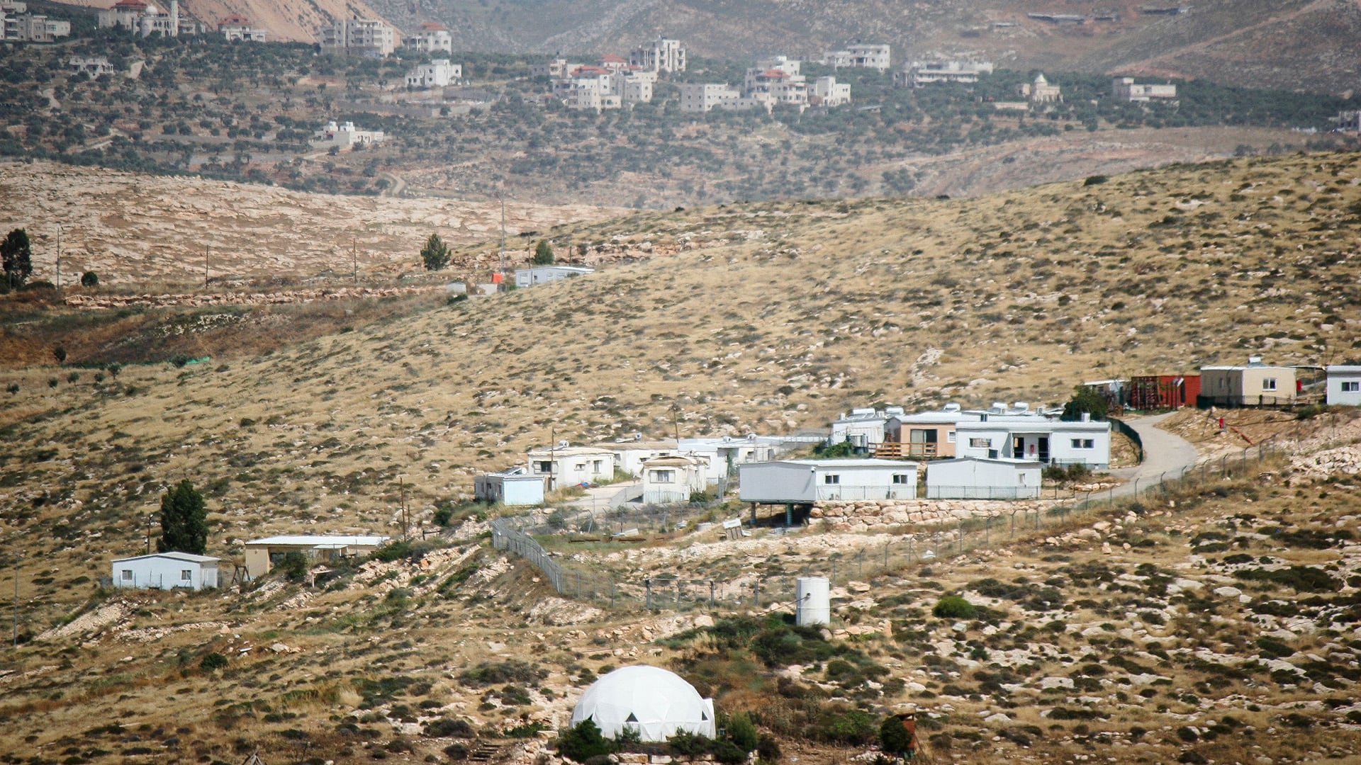 Un asentamiento israelí en la Cisjordania palestina.