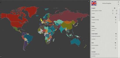 Pantallazo de la web Locallingual, que recopila patrones sonoros del mundo.