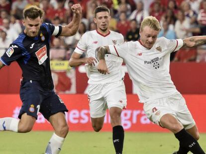 Baptistao, ante el Sevilla. 