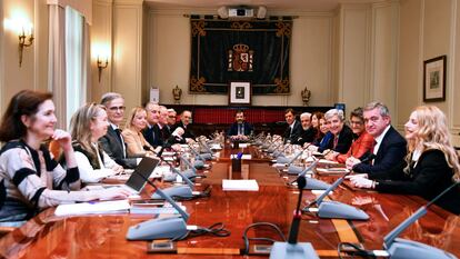 Pleno extraordinario del Consejo General del Poder Judicial (CGPJ) el pasado febrero.