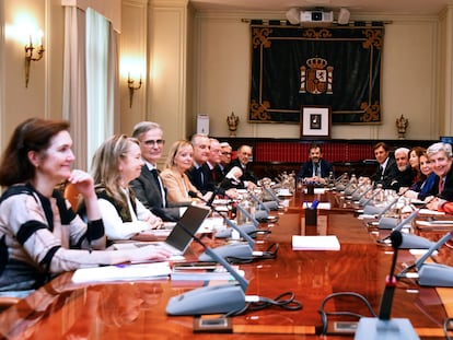 Pleno  del Consejo General del Poder Judicial (CGPJ), en febrero pasado.