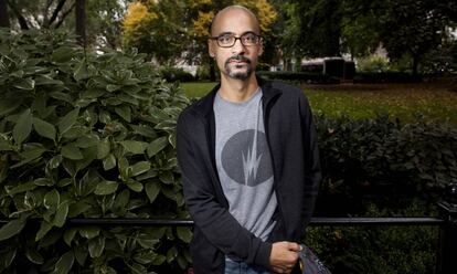 O escritor norte-americano de origem dominicana Junot Díaz, em 2013 em Nova York