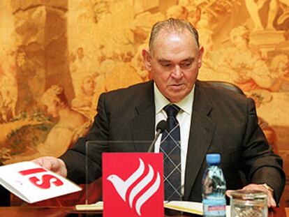 Miguel Castillejo, en la asamblea de Cajasur.