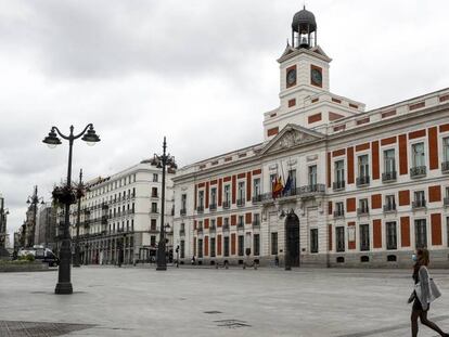 Imagen de la Puerta del Sol vacía.