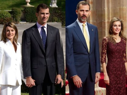 O estilo de Letizia, antes e depois.