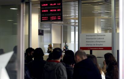 An employment office in the Madrid region.