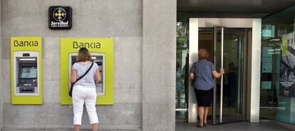 Una oficina de Bankia en el centro de Madrid.