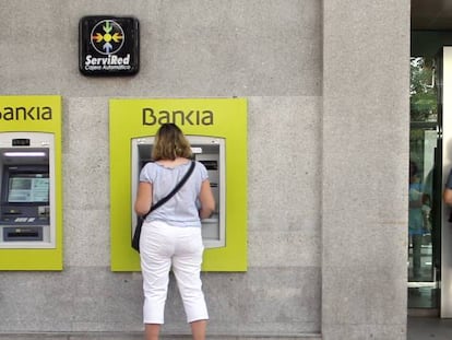 Una oficina de Bankia en el centro de Madrid.