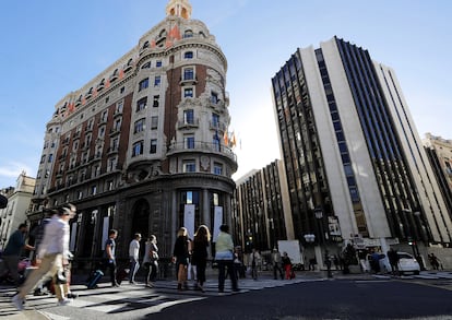 El edificio histórico del Banco de Valencia.