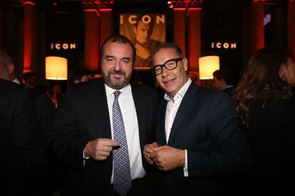 José Luis Sáinz, consejero delegado de PRISA Noticias, junto a José Manuel Folgado, director de negociación en MediaVest Group.