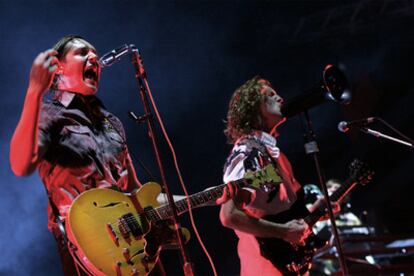 Un momento de la actuación de Arcade Fire en Santiago de Compostela.