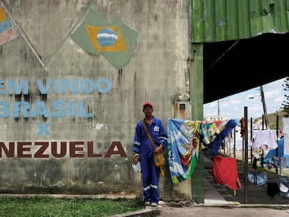 Migrante em Pacaraima, na fronteira do Brasil com a Venezuela em setembro do ano passado.