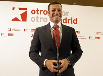 Tomás Gómez, líder de los socialistas madrileños, durante la rueda de prensa de ayer.